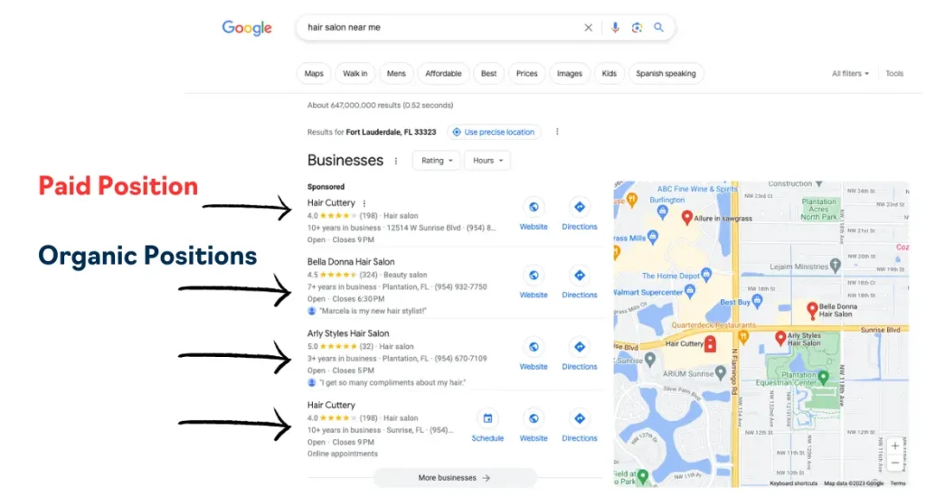 Google Map Pack Example