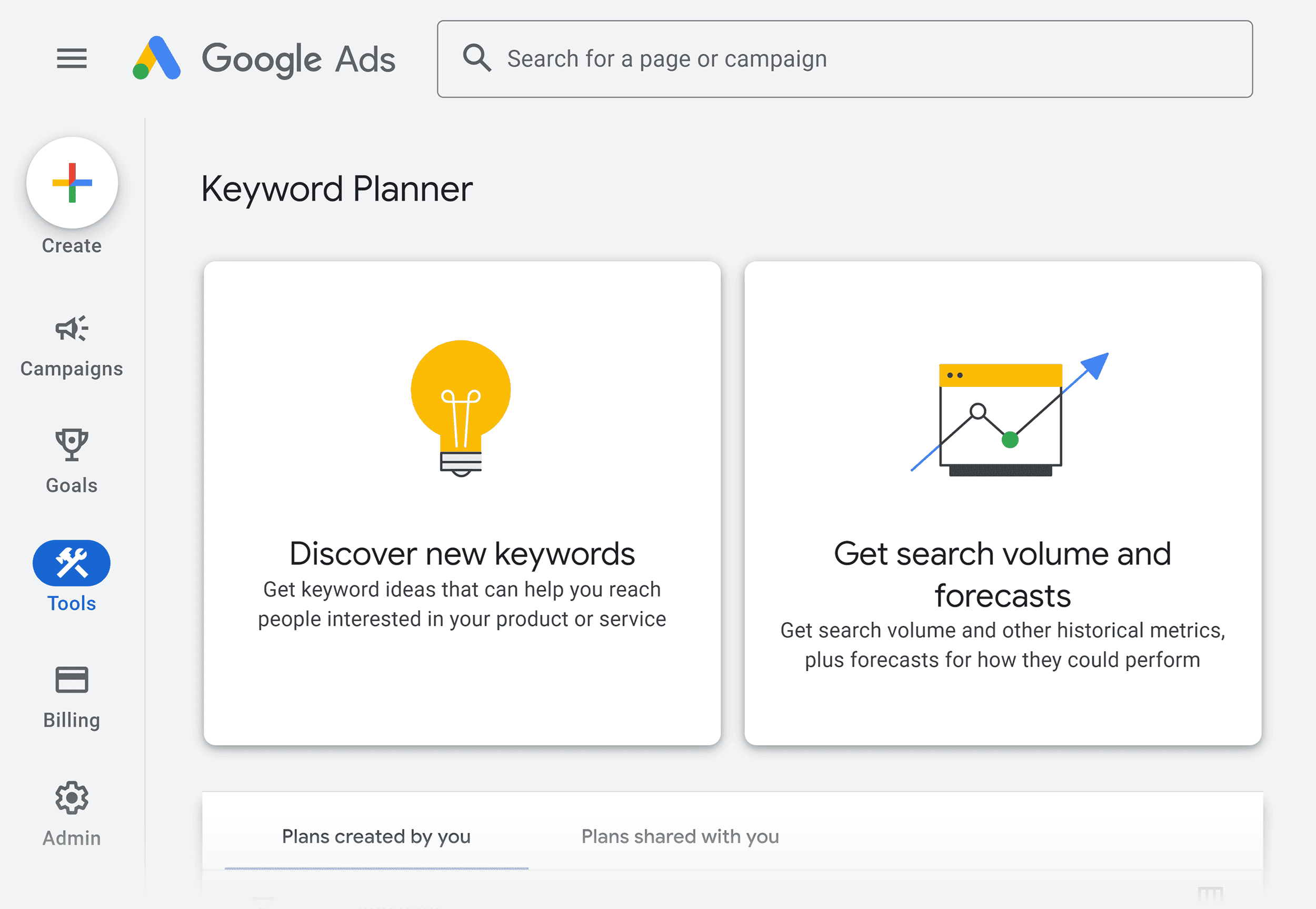 Keyword research planner on laptop